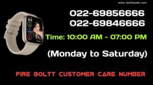 how to contact fire boltt customer care toll free number